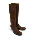 WIZWID:위즈위드 - [Miu Miu:미우 미우]미우미우 브라운 부츠 4318 Scamosciato Patch Sigaro WIZWID