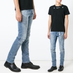 WIZWID:위즈위드 - [Pierre Balmain:피에르 발망]16s/S 절개라인 슬림 바이커 연청 Hp54202j G4206 725 WIZWID