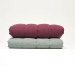 WIZWID:위즈위드 - [wwweekendin:위켄드인][10%쿠폰]Linen Stripe Blanket -Mint/Burgundy(S사이즈) WIZWID