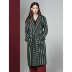 WIZWID:위즈위드 - [THE STUDIO K:더 스튜디오 케이][30%SALE][공명 착용][Navy]16fw Beauty Stripe Long Coat WIZWID