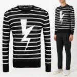 WIZWID:위즈위드 - [Neil Barrett:닐바렛]17s/S 라이트닝 볼트 니트 블랙 Bma613c E629 01 WIZWID
