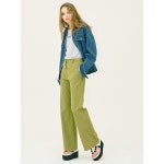 WIZWID:위즈위드 - [jain song:제인송][20%쿠폰][제인송] Casual High Waisted Wide Long Pants_Gn WIZWID