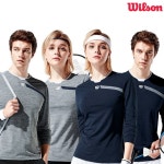 WIZWID:위즈위드 - [Wilson:윌슨][5%할인쿠폰]윌슨 2641u 2643u 남녀공용 긴팔 라운드 티셔츠 WIZWID