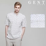 WIZWID:위즈위드 - [G.E.N.T:지이엔티]뮤즈 프린팅 헨리넥 반팔 셔츠 GS8231C WIZWID