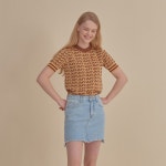 WIZWID:위즈위드 - [JMY:제이엠와이]JMY LOGO PLAY JAQUARD KNIT TOP [BEIGE] WIZWID
