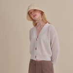 WIZWID:위즈위드 - [JMY:제이엠와이]BASIC V NECK SUMMER KNIT CARDIGAN [IVORY] WIZWID