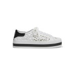 WIZWID:위즈위드 - [Alice + Olivia:앨리스 앤 올리비아]Emersyn Embroidered Leather-Trimmed Faux Raffia Pl WIZWID