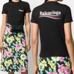 WIZWID:위즈위드 - [Balenciaga:발렌시아가]20FW 웨이브 로고 반팔 슬림핏 612964 TIV52 1070 WIZWID