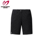 WIZWID:위즈위드 - [MASTER BUNNY EDITION:마스터바니 에디션]여성 체크 슬릿 기모 하프 팬츠 42183PS365_BK WIZWID