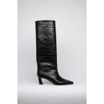 WIZWID:위즈위드 - [blanc sur blanc:블랑수블랑][10%쿠폰]Mia Boots Leather Black Croco WIZWID