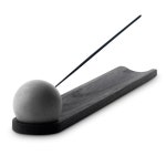WIZWID:위즈위드 - [KOMOLAB:코모랩]Concrete Sphere Incense Burner, Ebony Oak WIZWID
