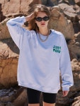 WIZWID:위즈위드 - [JUSTMOOD:저스트무드]ESSENTIAL SWEAT CREWNECK - LIGHT GREY WIZWID