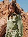 WIZWID:위즈위드 - [JUSTMOOD:저스트무드]ESSENTIAL SHORT HOODIE - KHAKI WIZWID