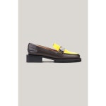 WIZWID:위즈위드 - [GANNI:가니]Leather Crystal Embellished Loafers - Spectra Yell WIZWID