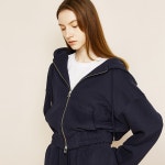 WIZWID:위즈위드 - [emm:이엠엠,emm][5%쿠폰]Short Zip-up Hoodie Navy WIZWID