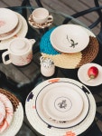 WIZWID:위즈위드 - [SENSI STUDIO:센시 스튜디오]Tea Plate , Tea Cup “Conchas De La Isla Cream” ( WIZWID
