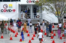 미국 코로나19 들불 확산…선별진료소 북적 | 연합뉴스