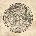 Vintage Earth Globe Map Artwork Eastern by SparrowHousePrints Vintage Earth Globe Map Artwork Eastern Hemisphere Home Decor... 