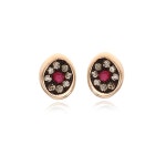 14k gold Diamond and Ruby Studs EarringsSolid 14K by goldengesture 14k gold Diamond and Ruby Studs Earrings,Solid 14K Gold... 