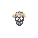 skull temporary tattoo flower crown skull skeleton by happytatts skull temporary tattoo flower crown skull skeleton tattoos... 