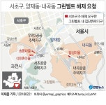 [고침] 그래픽(서초구, 양재동ㆍ내곡동 그린벨트 해제 요청) | 연합뉴스