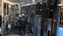 경찰, 외발산동 버스차고지 방화 피의자 체포(종합) | 연합뉴스