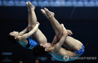 세계선수권 싱크로나이즈드 다이빙 결승 6위 김수지·이재경 | 연합뉴스