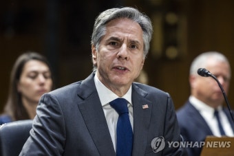 상원 '미중관계 투자 예산' 청문회서 발언하는 블링컨 美 국무 장관 | 연합뉴스