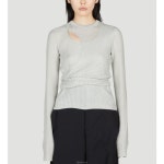 25 FW 앤 드뮐미스터 Iduna 이두나 프론트 컷아웃 니트 드레이프 탑 B0011167 KN015 0 | Ann Demeulemeester : 니트/스웨터 : nD7016949046... 