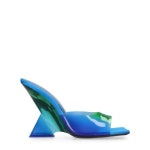 25 FW 디 아티코 여성 105mm Cheope PVC 앤 플랙시 뮬 라이트 블루 | THE ATTICO : 샌들 : EA7103556316 - 필웨이 | 믿을 수 있는 중고 명품