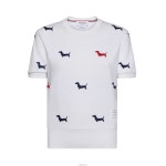 25SS 톰브라운 여성 코튼 헥터 반팔 티셔츠 FJS206E J0055 100 | Thom Browne - 차별화된 감정, 흥정 서비스로 명품의 가치를 더하다... 