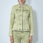 25 SS 가니 Foil Denim 워싱 포일 데님 핏티드 자켓 라이트그린 J1719 324 | GANNI - 차별화된 감정, 흥정 서비스로 명품의 가치를 더하다... 
