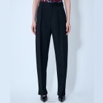 25 SS 보테가 베네타 하이웨이스트 울 미드라이즈 테일러드 팬츠 블랙 830002 V4C20 1 | Bottega Veneta - 차별화된 감정, 흥정 서비스로... 