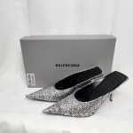 발렌시아가 여성 실버 메탈릭 패브릭 힐 702017 W2LB0 8010 | Balenciaga : 구두 : le7659936815 - 필웨이 | 믿을 수 있는 중고 명품