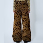 25 FW 가니 올오버 프린트 코튼 블랜드 와이드 레그 팬츠 카키브라운 J1879 894 | GANNI : 데님팬츠 : NN7741289517 - 필웨이 | 믿을 수... 