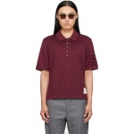 톰브라운 버건디 저지 오토만 스트라이프 폴로 셔츠 MJP249A J0276 TP875948894 | Thom Browne : 티셔츠 : om9490005140 - 필웨이... 