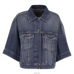 26 FW 위켄드 막스마라 크롭 데님 코튼 퓨어 자켓 005 2625046051600 | Max Mara : xM9485381568 - 필웨이 / 정품감정