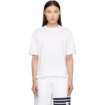 톰브라운 화이트 저지 오토만 스트라이프 티셔츠 MJT581A J0276 TP875948982 | Thom Browne : om9485752574 - 필웨이 / 정품감정