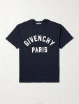 25 FW 지방시 Navy Logo Appliqued Cotton Jersey T Shirt TP570036 | Givenchy : 귀걸이 : ve7810532643 - 필웨이 | 믿을 수 있는 중고... 