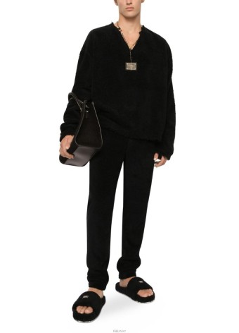 Dolce&Gabbana 니트/스웨터 돌체앤가바나 로고 태그 테리코튼 스웨트셔츠 black - 원래, 명품은 필웨이(FEELWAY)