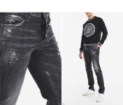 [럭스앤홀릭] 74LB0587 레더탭 블랙 슬림진 Dsquared2 필웨이
