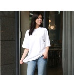 【대구 프리미엄멀티샵】BL0198 아크네 로고 프린트 티셔츠 - 필웨이(FEELWAY)