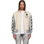 26 FW 오프화이트 오프 화이트 그레이 울 데님 릴랙스 바시티 재킷 261607M175001 | Off White : 자켓 : fW8900418858 - 필웨이 / 정품감정