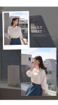 클릭앤퍼니 - 레달스티치 자수크롭셔츠