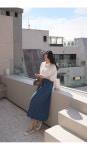 클릭앤퍼니 - 레달스티치 자수크롭셔츠