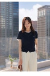 클릭앤퍼니 - 퍼피자수 배색가디건