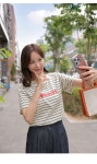 클릭앤퍼니 - 밍스트라이프 레터링티셔츠