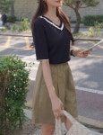 클릭앤퍼니 - 제이프릴 배색니트
