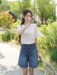 클릭앤퍼니 - 크록펀칭 퍼프티셔츠