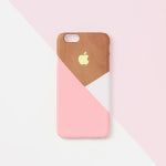 by evoncase iPhone 6s Case - Pastel pink layered on wood pattern - iPhone 7 case, iPhone 7 Plus case, iPhone SE, non-glossy L05